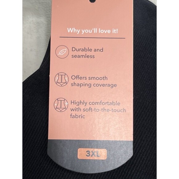 Shapermint Smooth Waist Trainer Black Stretch Size 3XL New with Tags - Picture 5 of 11